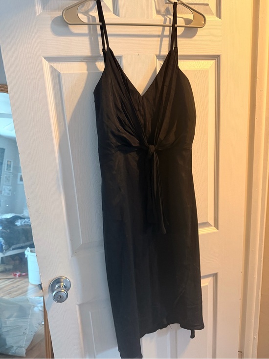 Banana Republic Dresses & Skirts - Banana Republic Black Midi Slip Dress with Front Tie